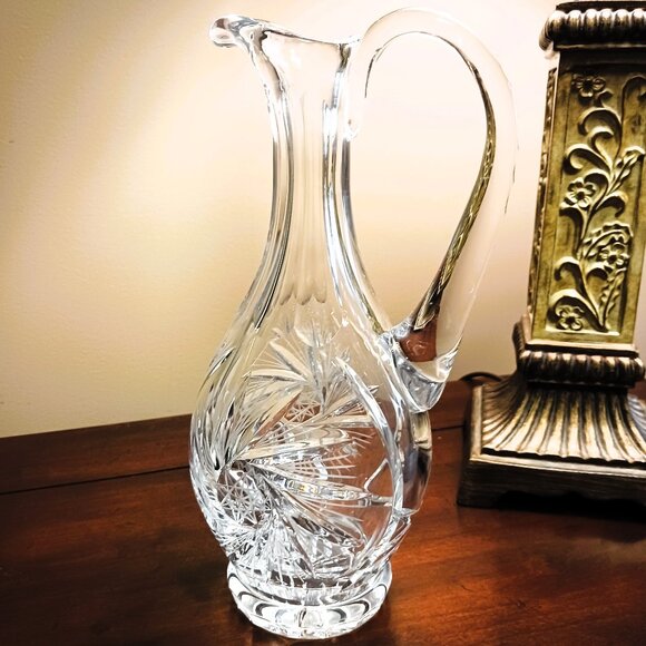 VINTAGE German lead crystal decanter brilliant pinwheel cut - perfect condition - Picture 2 of 8